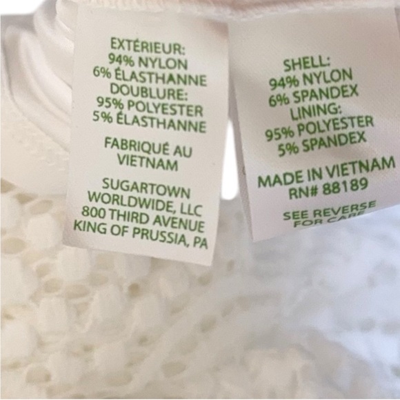 Lilly Pulitzer Faye Lace Ruffle V-Neck Mini Dress with a Scalloped Hem - Picture 7 of 7